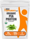 BulkSupplements.com Organic Pea Protein Powder - Pflanzenbasiertes und veganes Proteinpulver - Unflavored & Glutenfrei, 30g pro Servierung, 100g (3,5 oz) (Pack von 1)