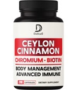 13en1 Ceylan Capsules de cannelle - 200 Capsules avec Picolinate de chrome, Biotine, Graines de raisin, Elderberry et plus