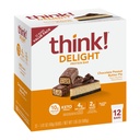 Denk nach! Delight Protein Bars, Schokolade Peanut Butter Pie, Low Sugar & Low Carb Gluten-Free Snack, Keto Friendly Snacks, 12 Count (Packaging Mai Vary)