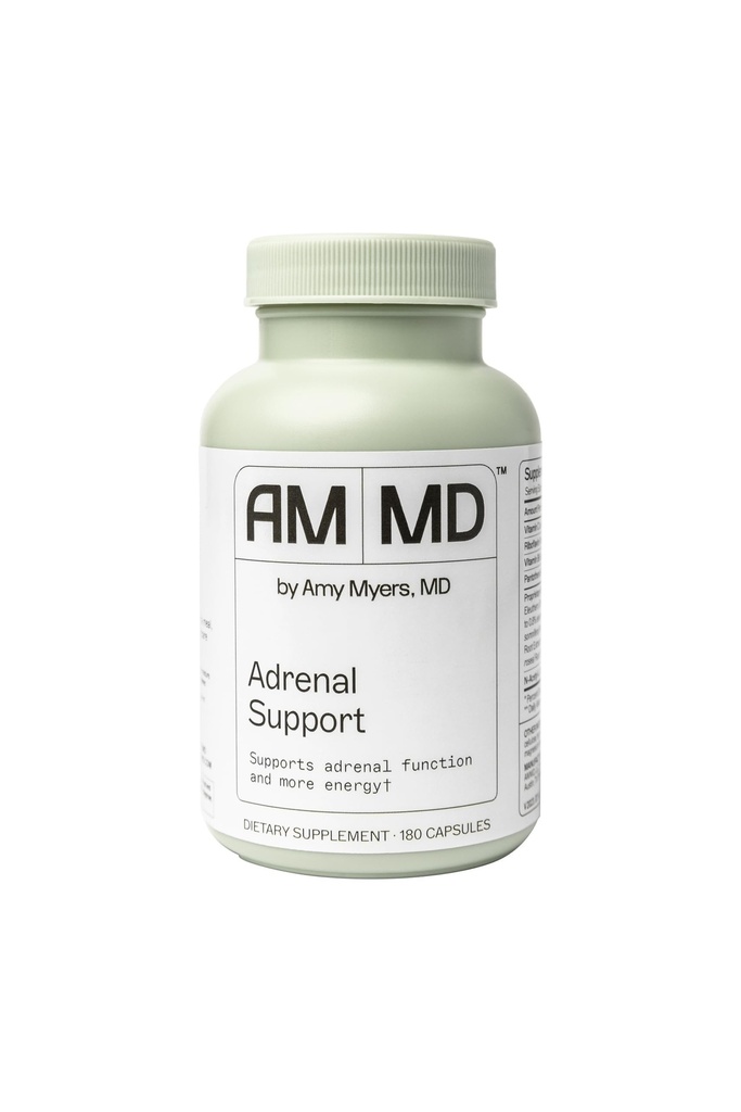 Supporto adrenale di Amy Myers MD - Supplemento di erbe adaptogenic con Ashwagandha, Riboflavin, Vitamina B6 & More - Gluten-Free, Non-Dairy & Non-Soy - 180 capsule