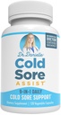 Meilleur supplément pour plaies froides avec baume Lysine et citron - Dr Danielle Cold Sore Assist - 120 capsules
