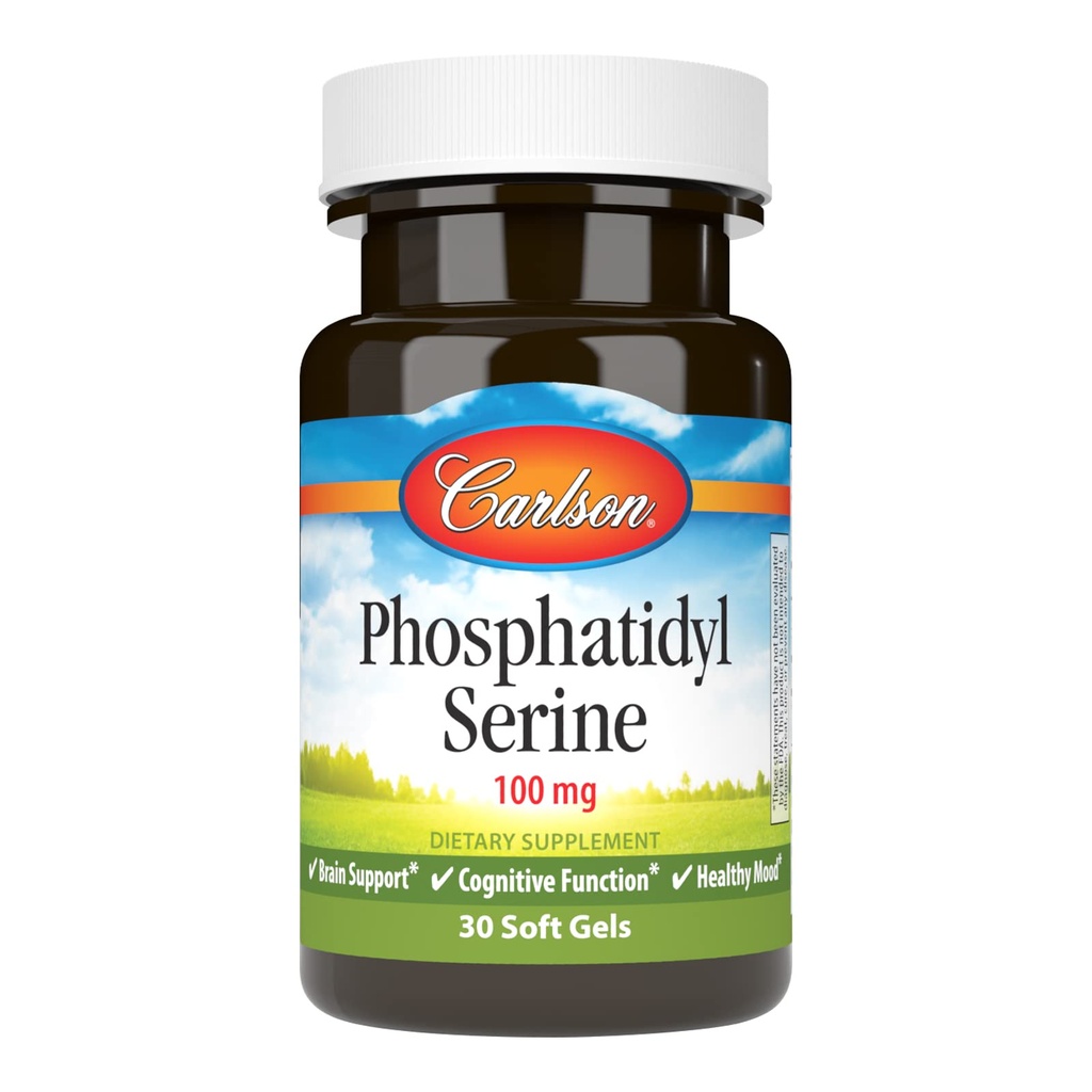 Carlson - Phosphatidyl Serine, 100 mg, Non-GMO, Gehirnfunktion, 30 Softgels