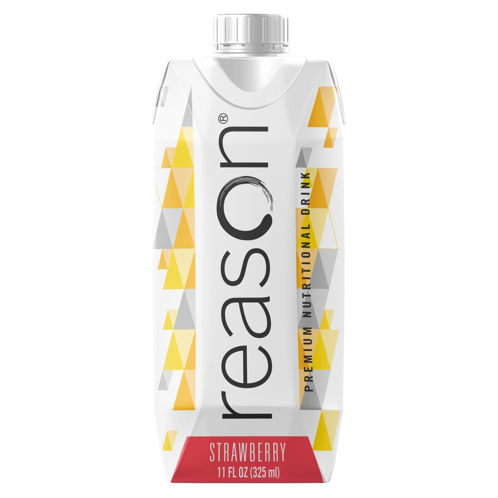 Ragione Premium High Calorie Protein Drink - Libero di Soia, Gluten, OGM, Sapori Artificiali e Dolori - Certificato NSF, Lactose-Friendly, e Grande per Tube-Feeding - Fragola, 11 oz