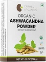 CARMEL ORGANICS Organic Ashwagandha Root Powder (28 Oz o 794g/1.75 Lbs) Certificato USDA. Laboratorio testato, Non OGM & Gluten Free | Withania Somnifera da India