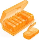 AUVON XL Weekly Pill Organizer 2 fois par jour, AM PM Pill Case avec une grande ouverture à l'usage facile, Pill Box 7 Day Travel Organisateur de médicaments pour les médicaments, vitamines, huiles de poisson, suppléments