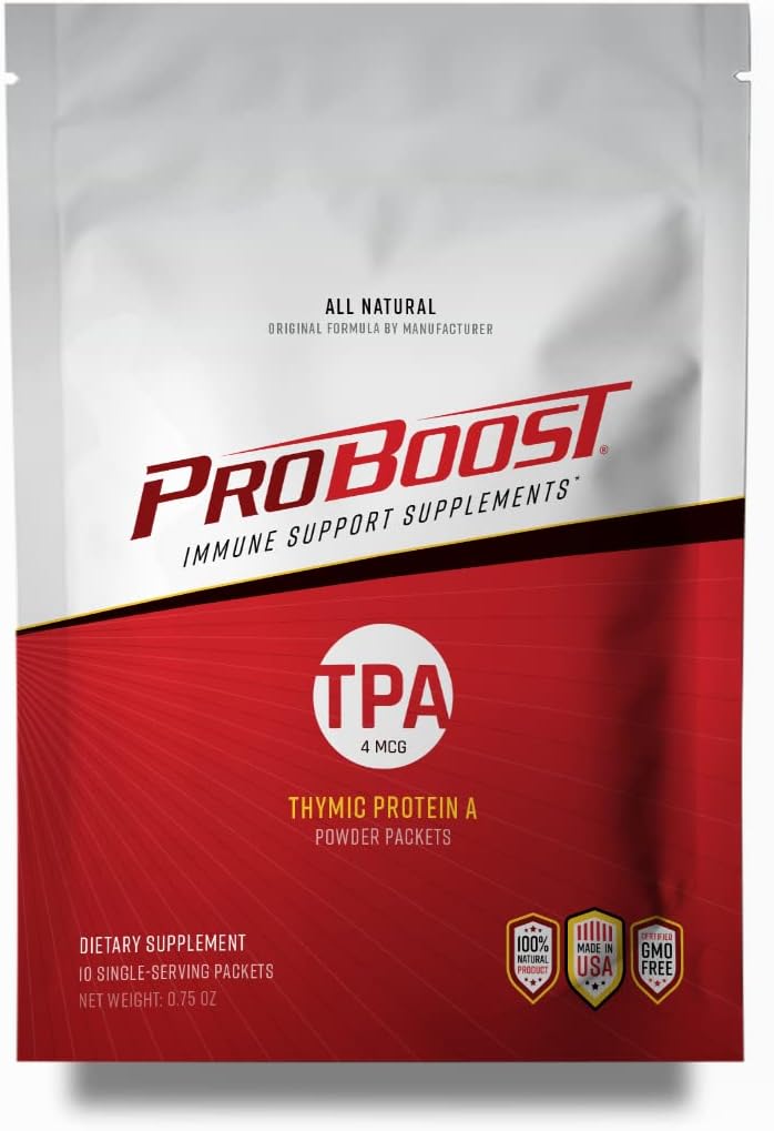 Thymic Protein A Powder Packets (4 McG TPA) – Integratore di supporto del sistema immunitario - Formula naturale, non OGM - 10 pacchetti