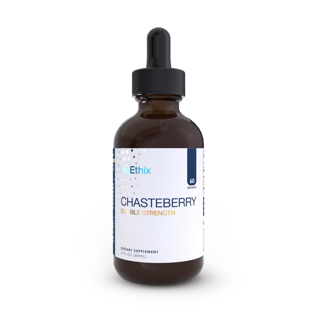 NuEthix Formulations Chasteberry Double Strength 50mg, Maggio Aiuto Estrogeno Dominanza e Maggio Aiuto Ciclo mestruale, 60 Serve