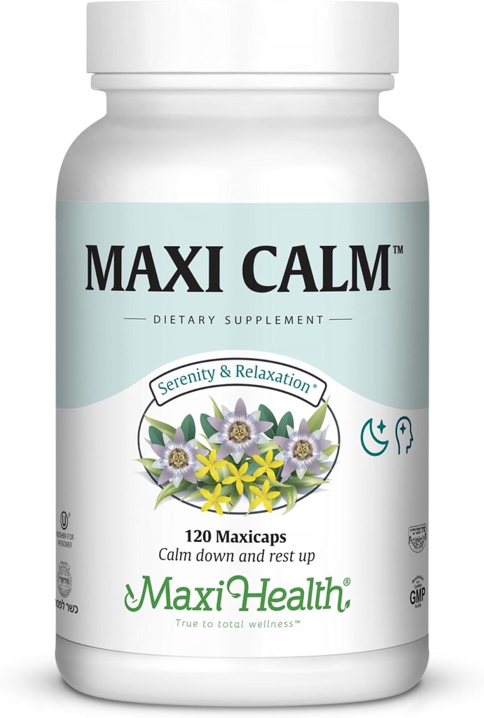 Maxi Kosher für Passover Calm Serenity und Relaxation Support Kapseln, 120 Zähler