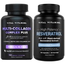 Vitamines vitales Multi Collagène Complexe Plus Capsules + Résvératrol Capsules