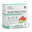 Electrolytes de puissance pure, pastèque Cucumber Flavor, 5,13 oz (145,6 g), 30 portions (30 paquets), 5 calories et 0 g de sucre par portion, non-OGM, NSF certifié pour le sport, Dr. Mercola