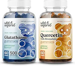 Gommies de gluten sauvage et biologique et gommies de quercétine