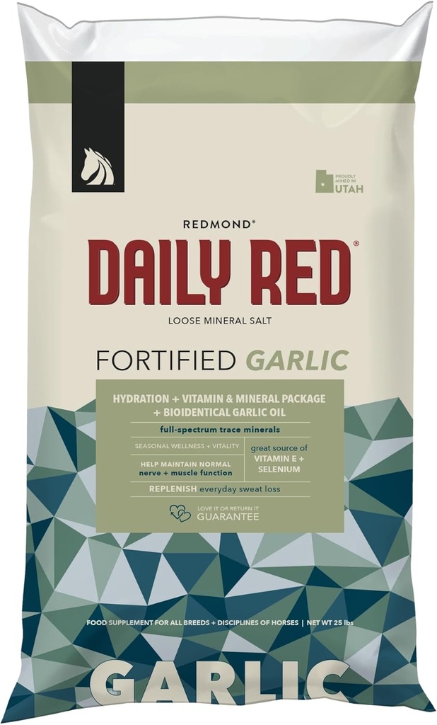 Redmond Daily Red | Pferde Vitamine und Mineralstoffe Beilage - 25 LB Tasche