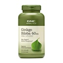 GNC Kräuter Plus Ginkgo Biloba 60mg Supplement, Vegetarisch, unterstützt Mental Sharpness, 300 Servierungen