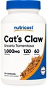 Nutricost Cat's Claw 1000mg, 120 Kapseln - Vegetarische Kapseln, Non-GMO und Glutenfrei, 60 Portionen