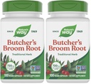 Nature's Way Butcher's Broom Root, soutien traditionnel à la veine des jambes*, 100 capsules végétaliennes (paquet de 2)