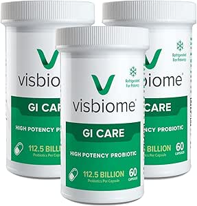 Visbiome® GI Care - Probiotique à haute puissance - 112.5 milliards de CFU Probiotiques vivants, Formulation De Simone originale, Fabriqué aux États-Unis, 180 capsules.