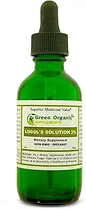 Green Organic Ergänzungen Lugol Iodine Lösung 2%, 2oz (Pack von 1)