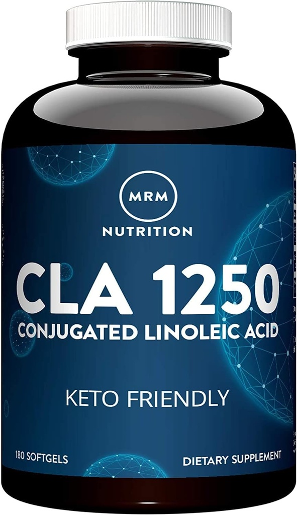 MRM Nutrition CLA 1250:00 Keto Friendly (80%) CLA High Potency (1000mg) CLA par Capsule (100 mg) Graisses saines (100 mg) Sans gluten (30 portions)