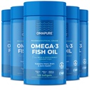 Fish Oil Supplements mit Omega 3 Fettsäuren (5 Flasche, 120 Softgels) - High EPA, DHA, & IFOS Fish Oil Pills unterstützen Herz & Gelenke Gesundheit - Burpless Fish Oil fördert Gehirnfunktion