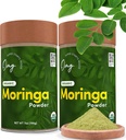 OMG! Superfoods Pure and Organic Moringa Powder - USDA Certified Moringa Oleifera, Great Source of Calcium, Iron, Vitamine A & E - 7 Oz (2 Pack)