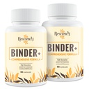 Supplément Binder Detox – Charbon activé, zéolite, argile de bentonite, chardon de lait, mélanges propriétaires - Foie et Gut, Absorption Max, 180 Capsules Vegan