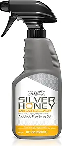 Absorbin Silber Honig Hot Spot & Wound Pflege Spray Gel 8oz Flasche, Manuka Honey & MicroSilver BG, für Hunde, Katzen, Kleine Tiere