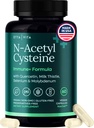 Vegan Liver Detox & Cleanse - NAC Supplement N-Acetyl Cystein 600mg mit Quercetin, Milchdistel, Molybdän & Selen, N-Acetyl-Cystein Kapseln für Immununterstützung | Diet Kits & Systems
