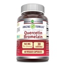 Amazing Nutrition Quercetin 800 Mg avec Bromelain 165 Mg Capsules Véggies Supplément (60)