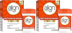 Align Probiotics, Probiotic Supplement for Daily Digestive Health, 28 Kapseln, #1 Empfohlen Probiotic von Gastroenterologists (Packaging May Vary) (Pack of 2)