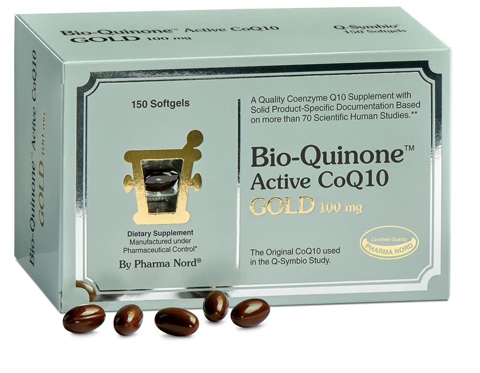 Pharma Nord Coenzyme d'or Bio-Quinone Q10 100mg Le CoQ10 de l'origine Haute Absorption, avec appui de la recherche