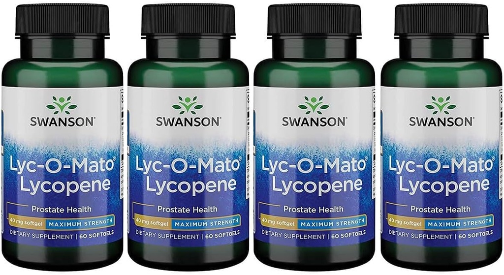 Swanson Super-Strength LYC-O-Mato Lycopene 40 Milligramme 60 Sgels (4 Pack)