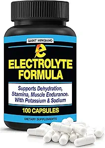 Integratori di Formula Electrolyte - Stops Cramping Fast - 100 Facile da ingoiare le capsule di sale con 12 ingredienti da nature Best Sources - Keto Friendly e Sugar Free!