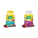 Culturelle Kids Probiotic Gummies for Ages 2+ - Peach-Orange & Mixed Berry Flavors & Daily Probiotic for Kids + Veggie Fiber Gummies (Ages 3+) - 60 Count - Digestivo