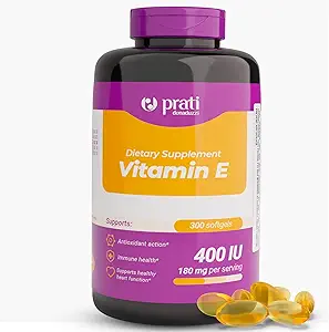 Vitamin E 400 IU – 300 Softgels – stärkt das Verteidigungssystem, kämpft um freie Radikale und fördert gesundes Altern – für Erwachsene