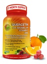Quercetina con vitamina C e zinco Bromelain Arricchito con alimenti integrali biologici - 1215mg per porzione - Quercetin Phytosome 500mg Capsule con Ginger e Flavonoidi per il supporto immunitario - 120 Conte