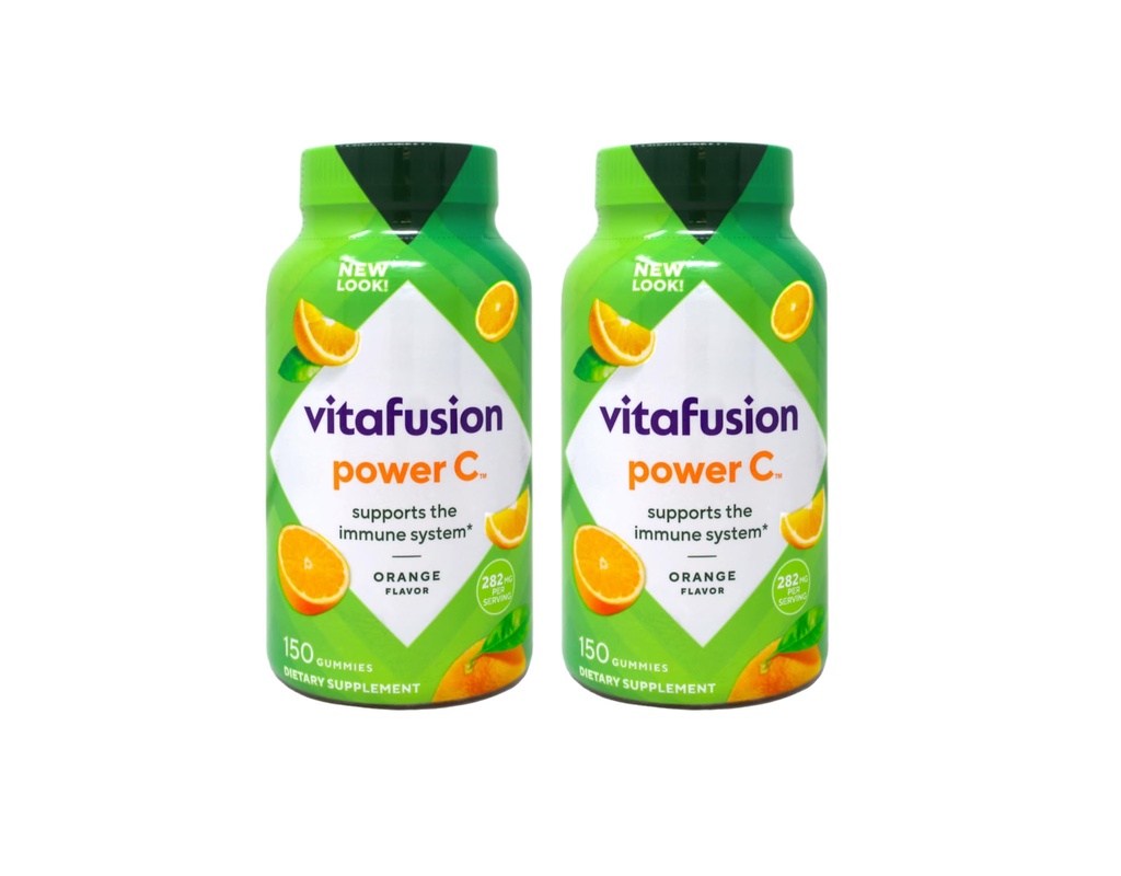 Vitafusion Power C Vitamines adultes Gummy, Immmune Support, Orange Naturel 150 ea (paquet de 2)