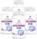 Liposomale Hyaluronsäure 1000mg, hohe BioverfügbarkeitHyaluronsäurekapseln, Nahrungsergänzungsunterstützung Haut und Knochen, 240 Kapseln (Pack von 4)