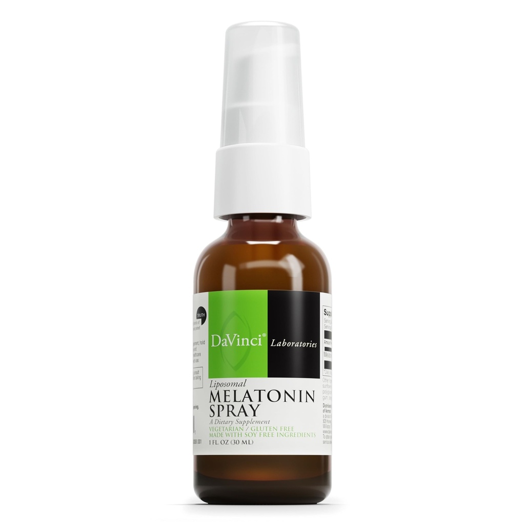 DAVINCI Labs spray per la melatonina Liposomal - Supplemento di supporto per il sonno - Spray per il Bedtime con 3mg Melatonin Per Serving - Formula ad azione rapida - Supporta sonno riposante - 30 mL