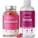 Promesse de la mère Gummies prénatales et panier de fer liquide