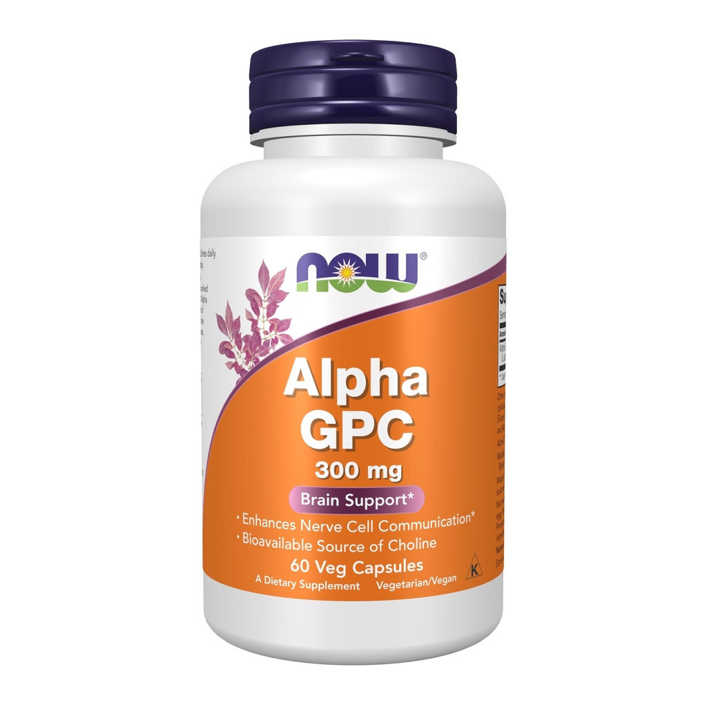 Jetzt Lebensmittel Alpha Gpc 300mg, 60 Veg Caps (Pack von 2)