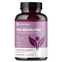 Pure Resveratrol Ergänzung - Extra Stärke 600mg Trans-Resveratrol Pro Serve - für Herz, kognitive, Immun-Gesundheitsunterstützung – Gesäubert & Bioverfügbar - 60 Vegan Caps
