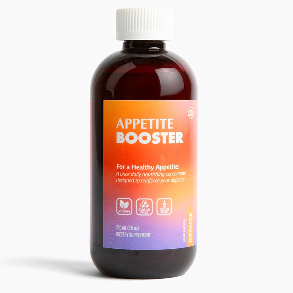Supplément stimulant d'un booster de l'appétit Mangez plus pour les adultes et les enfants sous-poids 4+ Fortifié avec des vitamines B1,B2,B3,B5,B6,B12, acide folique, fer, zinc, acides aminés, huile de graines de lin