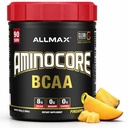ALLMAX Nutrition AMINOCORE BCAA, Ananas Mango - 945 g Polvere - 8.18 Grammi di aminoacidi a catena ramificata per servire - con vitamine B - Nessun filler o aminoacidi non-BCAA - Sugar Free - 90 Servings