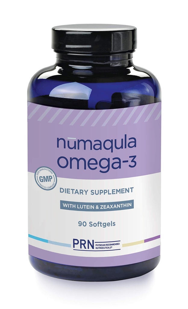 PRN nūmaqula Omega 3 Supplément - 90 Softgels, 30 jours d'approvisionnement - Forme de triglycéride Omega 3 ré-esterfiée avec 1400mg DHA, 400mg EPA, Lutein & Zeaxanthin pour support maculaire et rétinien