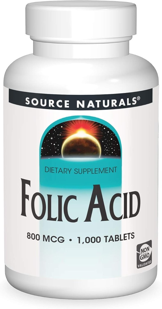 Quelle Naturals Folic Acid 800 mcg Nahrungsergänzung - 1000 Tabletten