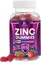 Zink-Gummien 50mg - Knochen Haut und Immununterstützung Gesundheit Gummy & Premium Antioxidant Kaubar für Erwachsene - Hohe Absorption Vegan, Glutenfreie Zink-Ergänzungen Vitamin - Tasty Berry Flavor - 60 Gummis