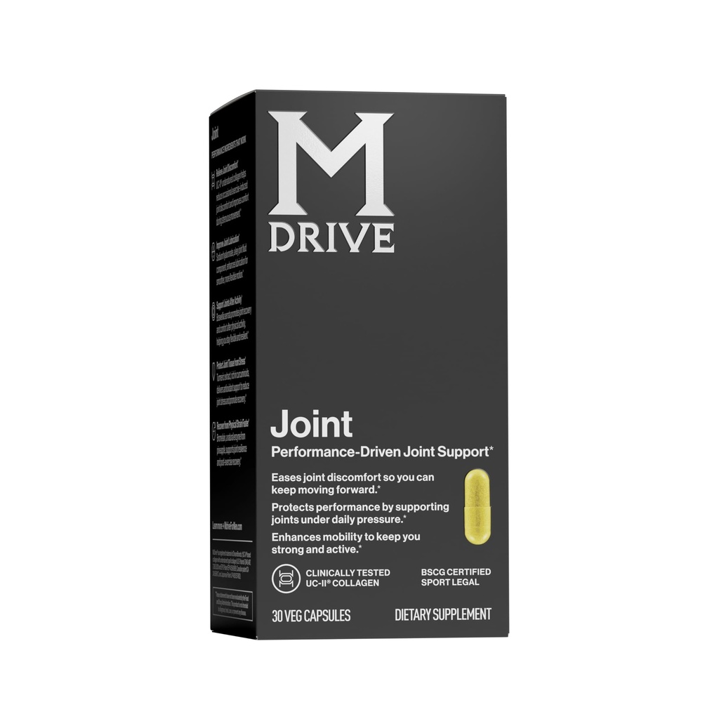 Mdrive Joint Support Supplement per gli uomini - Supporta la funzione congiunta sana, flessibilità, comfort e mobilità - Caratteristiche Collage UC-II, curcumina e sodio Hyaluronate dall'acido ialuronico, 30ct