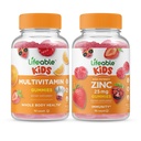 Lebendige Multivitamin Kinder + Zink 25mg Kinder, Gummie Bundle - Große Verkostung, Vitamin-Ergänzung, Glutenfrei, GMO frei, Kaugummi