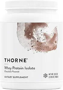 THORNE - Isolato di proteine del siero - 21 grammi di polvere di proteine del siero di facile digestione - NSF certificata per lo sport - Cioccolato - 31.9 once - 30 Serve