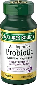Nb Acidophilus Dimensioni 100s Natura Bounty Acidophilus Probiotic Tablet 100 Conte